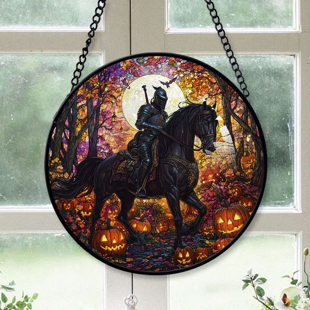 Spooksy™ Christmas Gift Set - Knight Halloween Christmas Stained Glass Hanging Ornament - Snowflake-Inspired Holiday Tree Decoration, Gift for Family & Friends, 2025 Edition