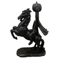 Spooksy™ Desktop Ornament Headless Horseman Resin Statue for Halloween Home Display, 22x12x9 cm, Black