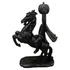 Spooksy™ Desktop Ornament Headless Horseman Resin Statue for Halloween Home Display, 22x12x9 cm, Black