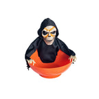 Spooksy™ GIPQJK Summerween Halloween Electric Ghost Fruit Tray Decor Light Up Sound Activated Swinging Head Motion Party Prop Plastic Ornament C