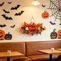 Spooksy™ Gaecuw Halloween Hanging Ornament, Maple Leaf Pumpkin Wall Decor with Rope for Front Door Fall Display