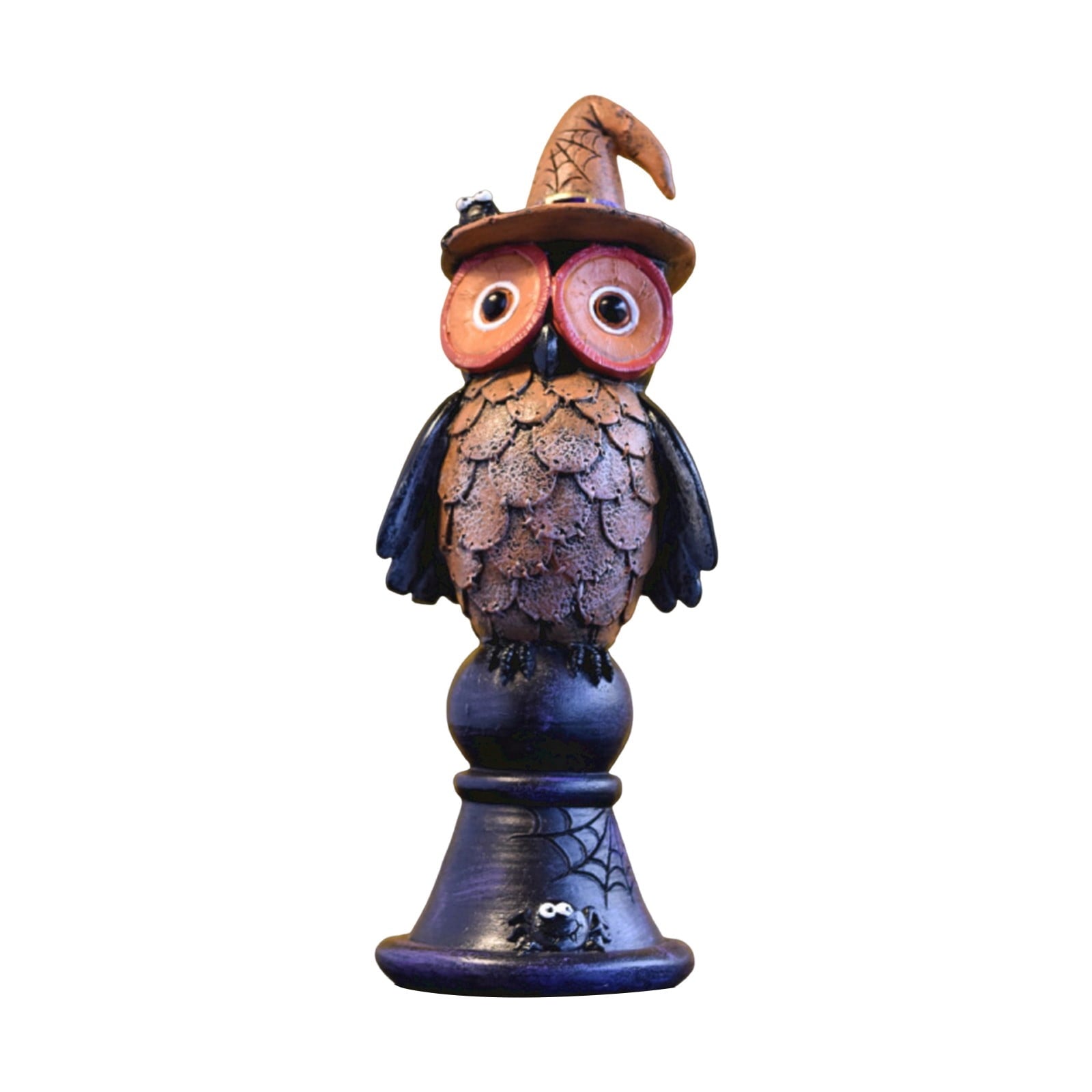 Spooksy™ Halloween Creepy Owl Ornaments â?? Lifelike Details with Spooky Light Effects, Halloween Decorations for Snack Tables, Dessert Stations & Halloween Party Setups â?? perfect for Haunted House Setups