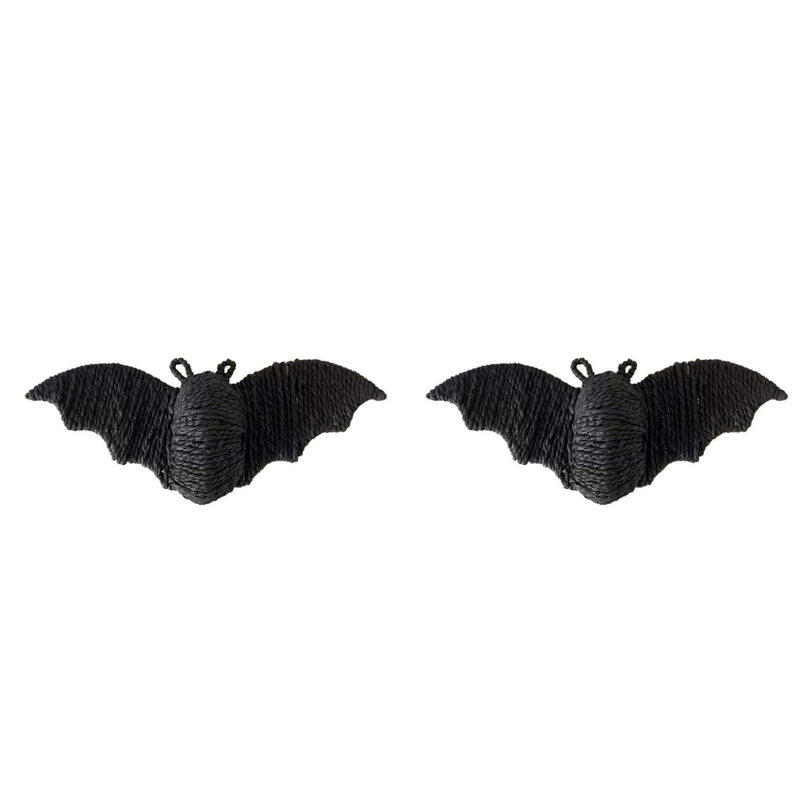 Spooksy™ Halloween Decoration, Halloween Black Bat Hanging Ornament, Spooky Hand Woven Bat Wall Pendant for Front Door Window, Scary Indoor Outdoor Party Holiday Decoration