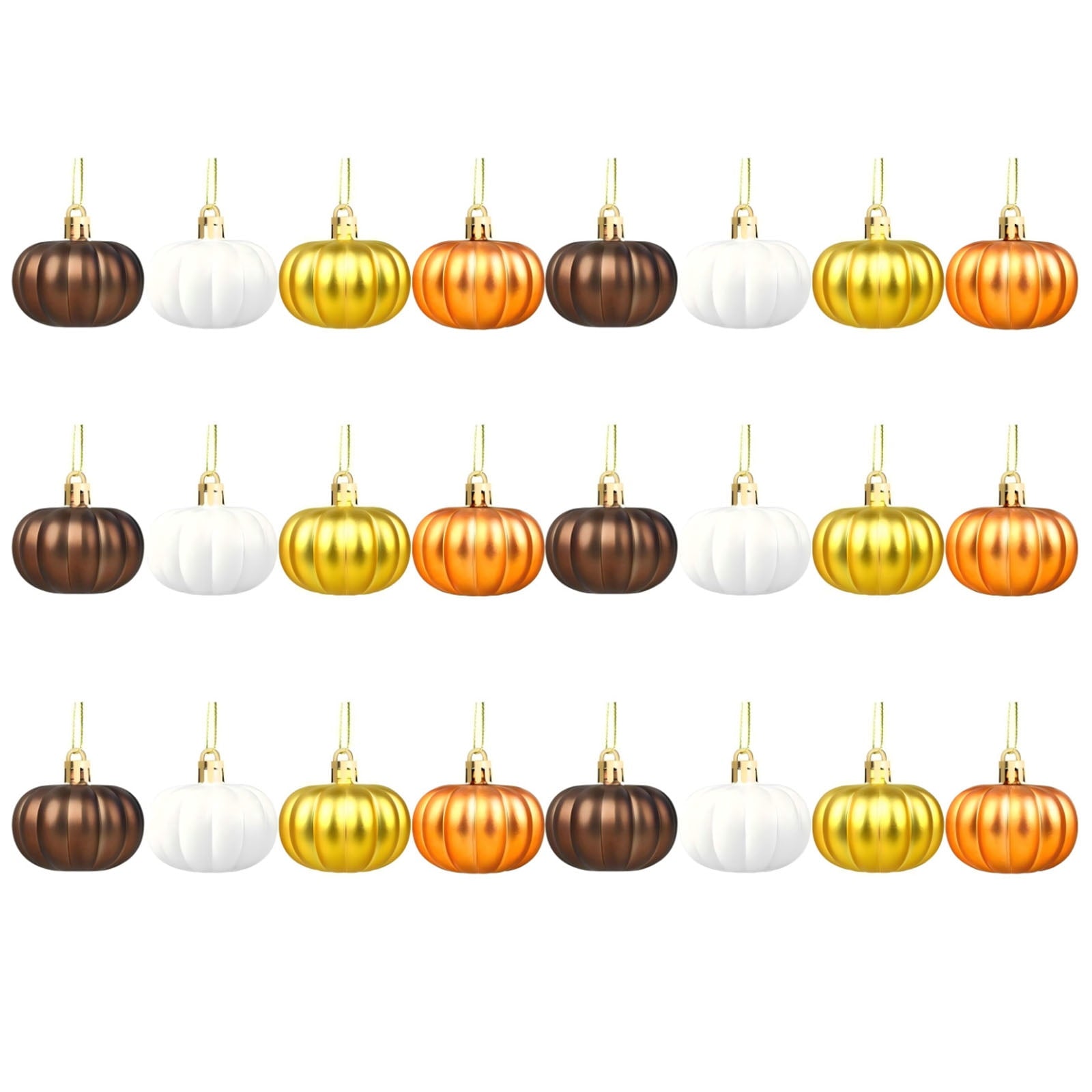 Spooksy™ Halloween Decorations Outdoor Hanging Pumpkin Pendant Ornaments 24Pc Set Halloween Decor Indoor Fall Decorations for Home Tree Hanging Colored Ball Decor