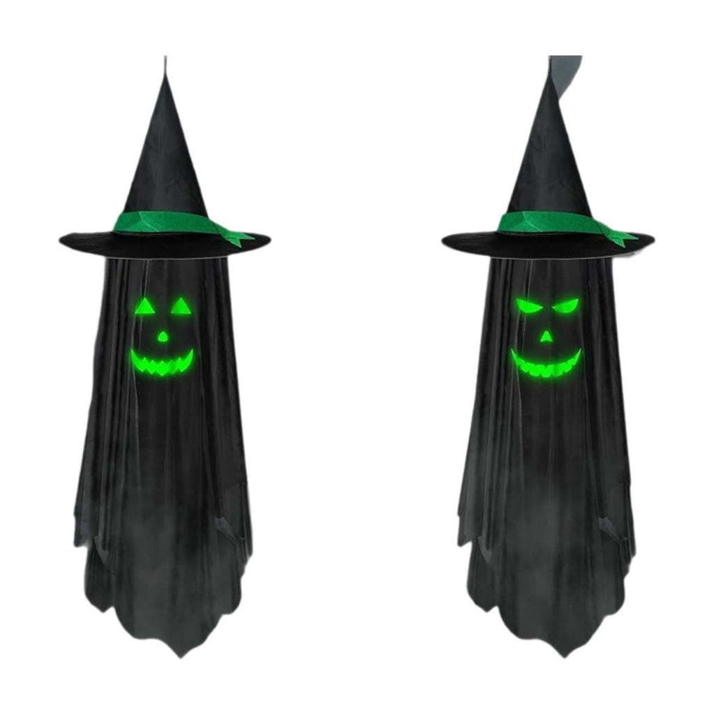 Spooksy™ Halloween Ghost Glow in Dark Outdoor Hanging Ornament 11.8 Inch - Spooky Luminous Pendant with Expressive Face for Yard Porch Tree Party Decor