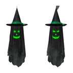 Spooksy™ Halloween Ghost Glow in Dark Outdoor Hanging Ornament 11.8 Inch - Spooky Luminous Pendant with Expressive Face for Yard Porch Tree Party Decor