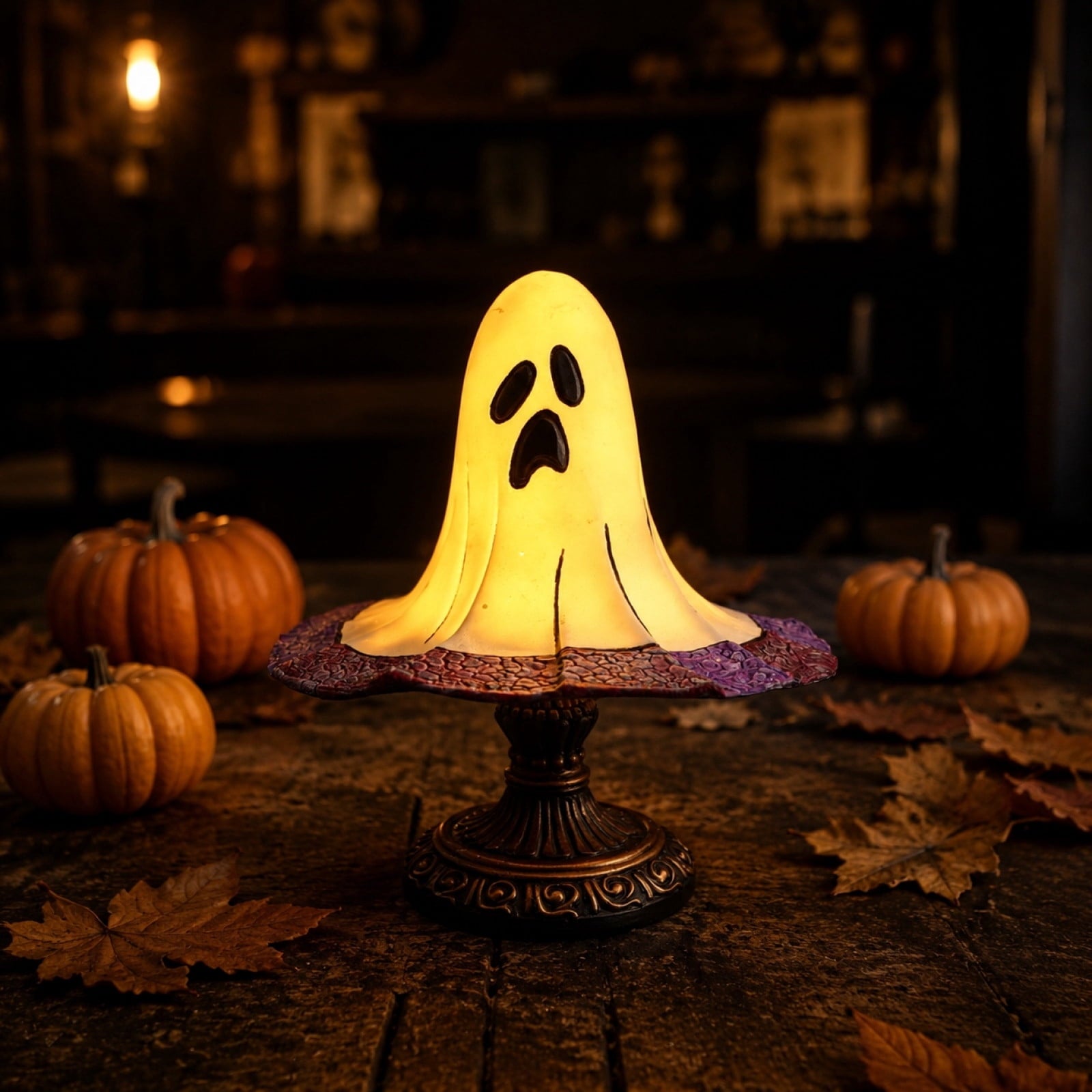 Spooksy™ Halloween Pumpkin Table Lamp, 3 Level Dimming Night Light, Touch Switch Bedside Decor for Festive Ambiance