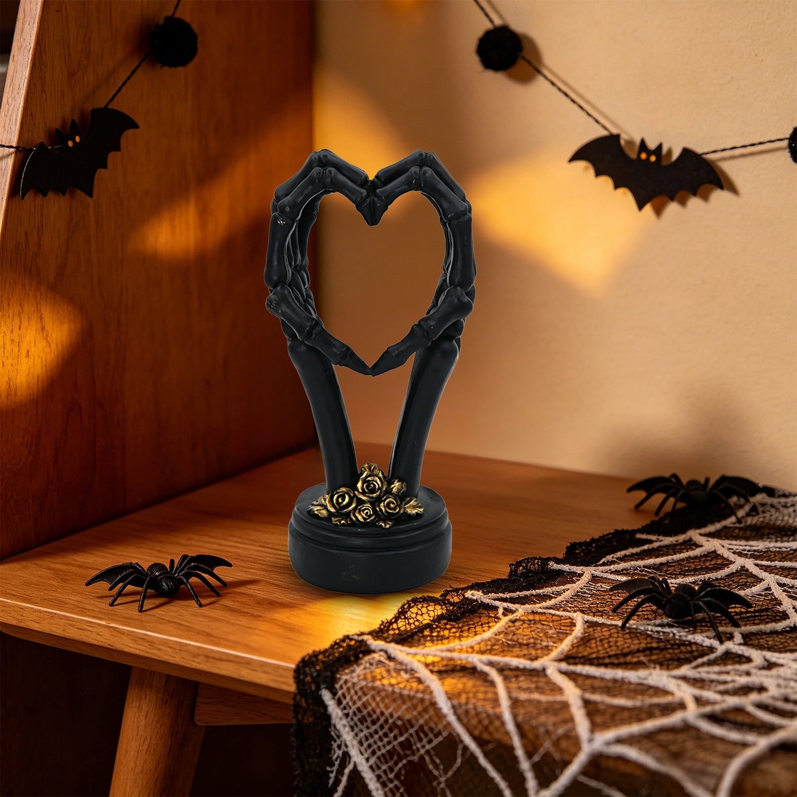 Spooksy™ Halloween Skeleton Hand Ornament, Resin Creepy Hand Figurine Decoration for Spooky Party Home Decor, Horror Desktop Mantel Shelf Porch Display Prop, Reusable Haunted House Holiday Accent Gift