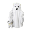 Spooksy™ Hand Painted White Ghost Walking Dog Statue Weatherproof Halloween Ornament for Farmhouse Porch Indoor Shelf Seasonal Decor(Whiteï¼?