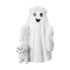 Spooksy™ Hand Painted White Ghost Walking Dog Statue Weatherproof Halloween Ornament for Farmhouse Porch Indoor Shelf Seasonal Decor(Whiteï¼?
