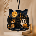Spooksy™ Haunted House Cats Acrylic Halloween Hanging Ornament