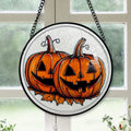 Spooksy™ Hobby Christmas Gift - Halloween Evil Pumpkin Monster Spookys Christmas Stained Glass Hanging Ornament - Modern Tree Decor, Christmas Gift for Mom, Dad, Friends, Family
