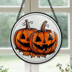 Spooksy™ Hobby Christmas Gift - Halloween Evil Pumpkin Monster Spookys Christmas Stained Glass Hanging Ornament - Modern Tree Decor, Christmas Gift for Mom, Dad, Friends, Family