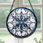 Spooksy™ Home Decor Christmas Gift - Christmas Snowflake Halloween Stained Glass Hanging Ornament - Merry & Bright Xmas Tree Decor, Holiday Gift for Family & Friends