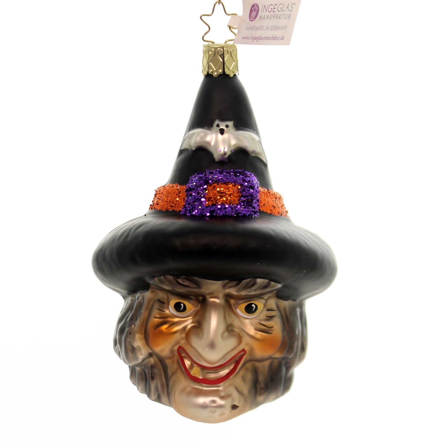 Spooksy™ Inge Glas CASTING SPELLS Glass Ornament Halloween Witch 10221S018