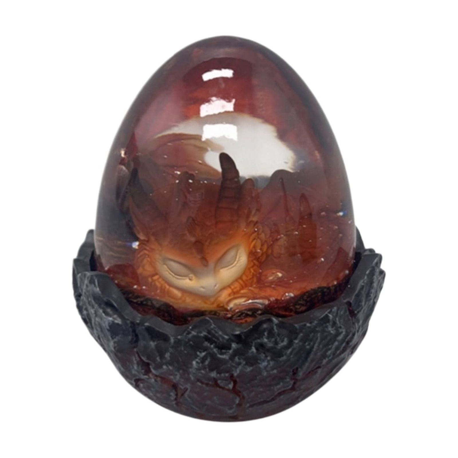 Spooksy™ Kyusrd Led Candlelight Lamp for Halloween Decor,Transparent Lavas Dragons Egg Ornament With LED Breathing Light