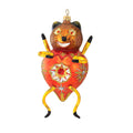 Spooksy™ Larry Fraga Designs Orange Bug - 1 Ornament 7 Inch, Glass - Halloween Ornament Bug Bear