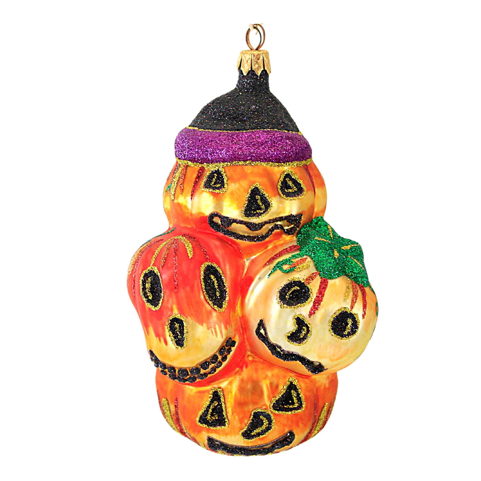 Spooksy™ Larry Fraga Designs Pumpkin Patch - 1 Ornament 6.25 Inch, Glass - Halloween Ornament Pumpkin 5959