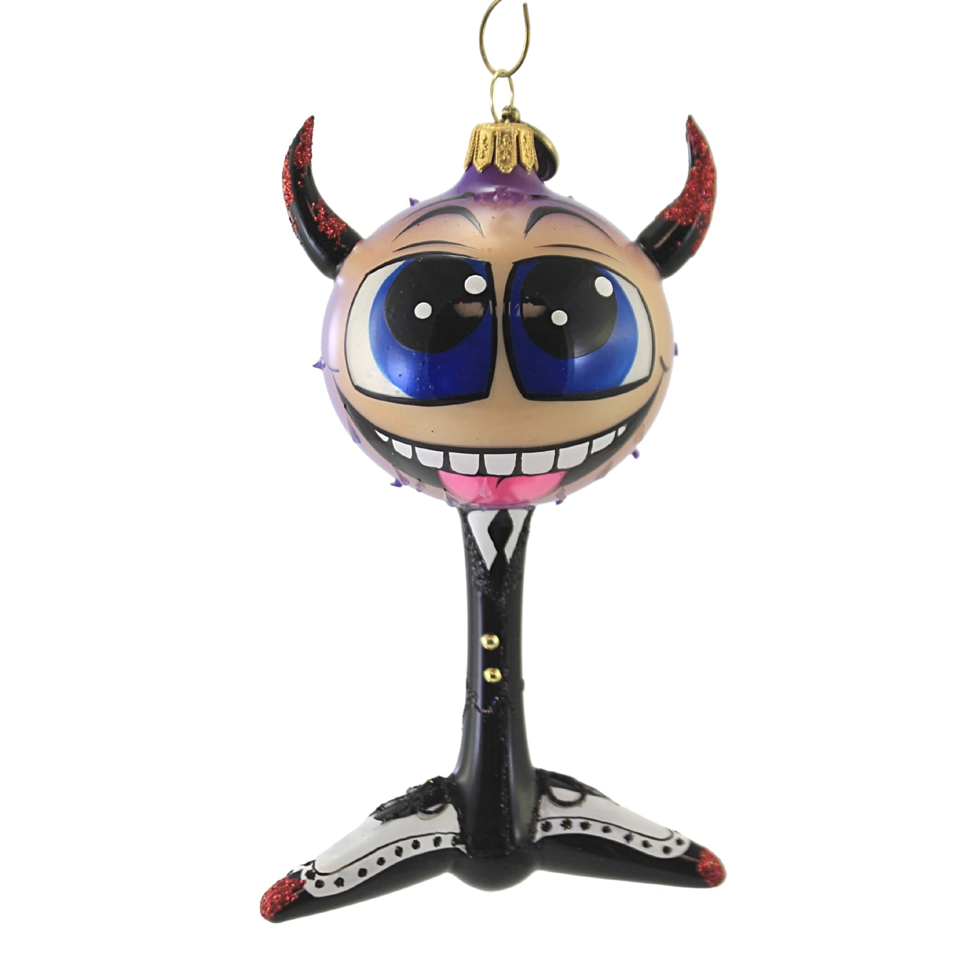 Spooksy™ Lil' Devil In A Tux - 1 Glass Ornament 5.5 Inch, Glass - Halloween Ornament Whimsy 202130