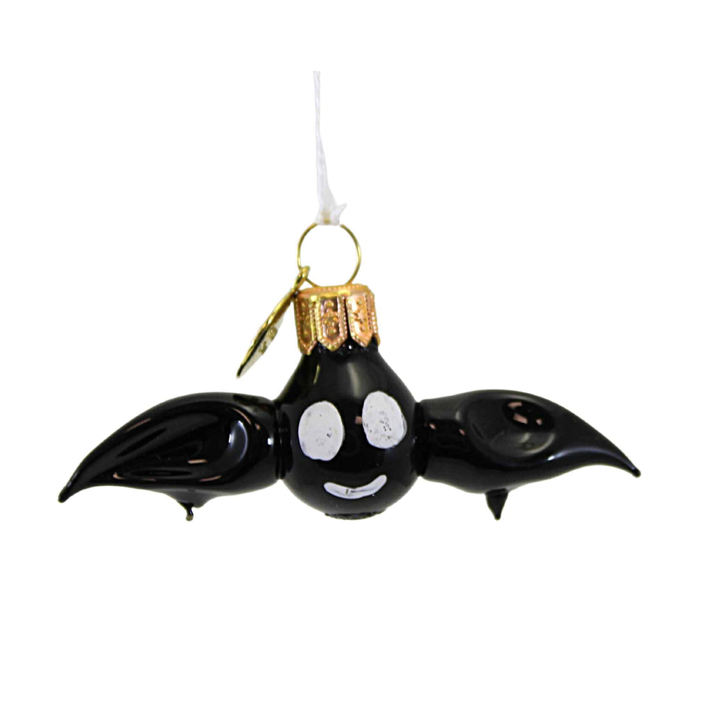 Spooksy™ Morawski 1.00In Mini Black Bat, Glass, Ornament Halloween Small Size 11470