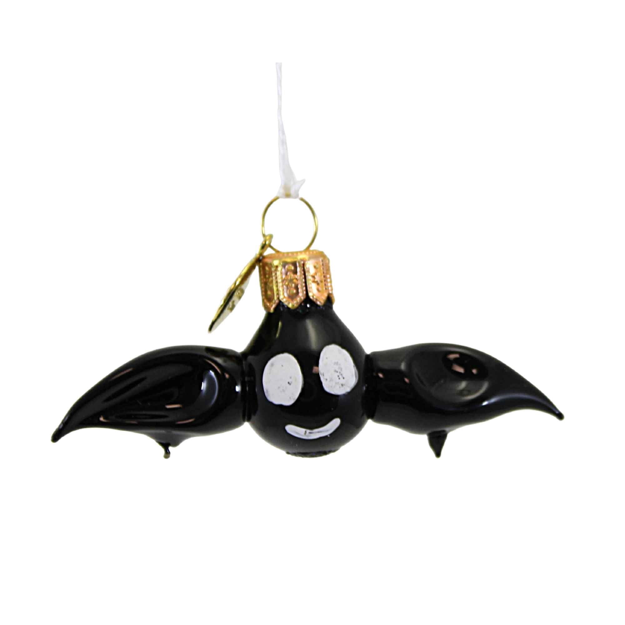 Spooksy™ Morawski 1.00In Mini Black Bat, Glass, Ornament Halloween Small Size 11470