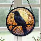 Spooksy™ Neighbor Christmas Gift - Halloween Raven Christmas Stained Glass Hanging Ornament - Heirloom Holiday Tree Decor, Xmas Gift for Family & Friends, Keepsake 2025