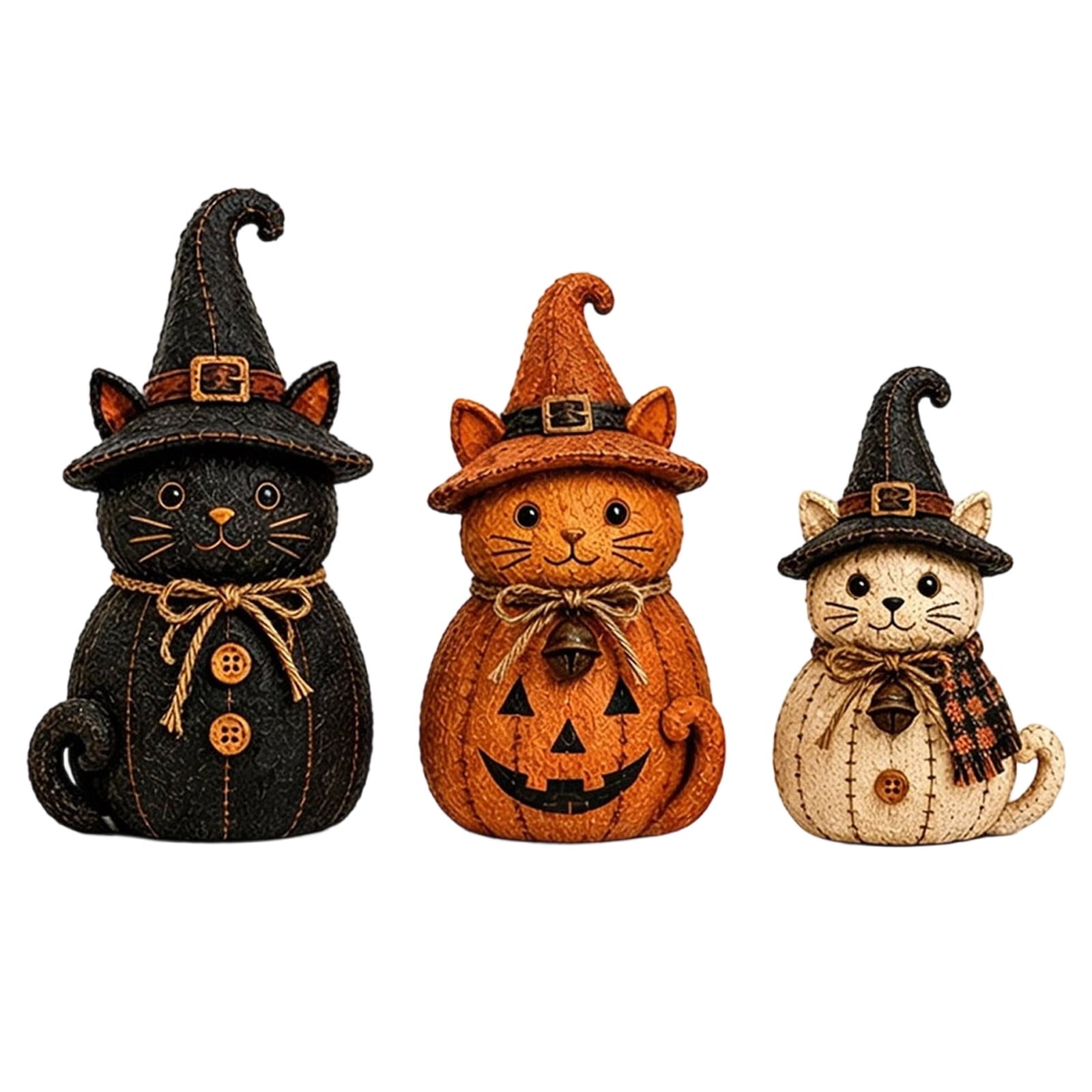 Spooksy™ PLLFRLRT Cute Witch Hat Ornaments Halloween Decorations Indoor Home Decor Tabletop Ornaments Vintage Decors