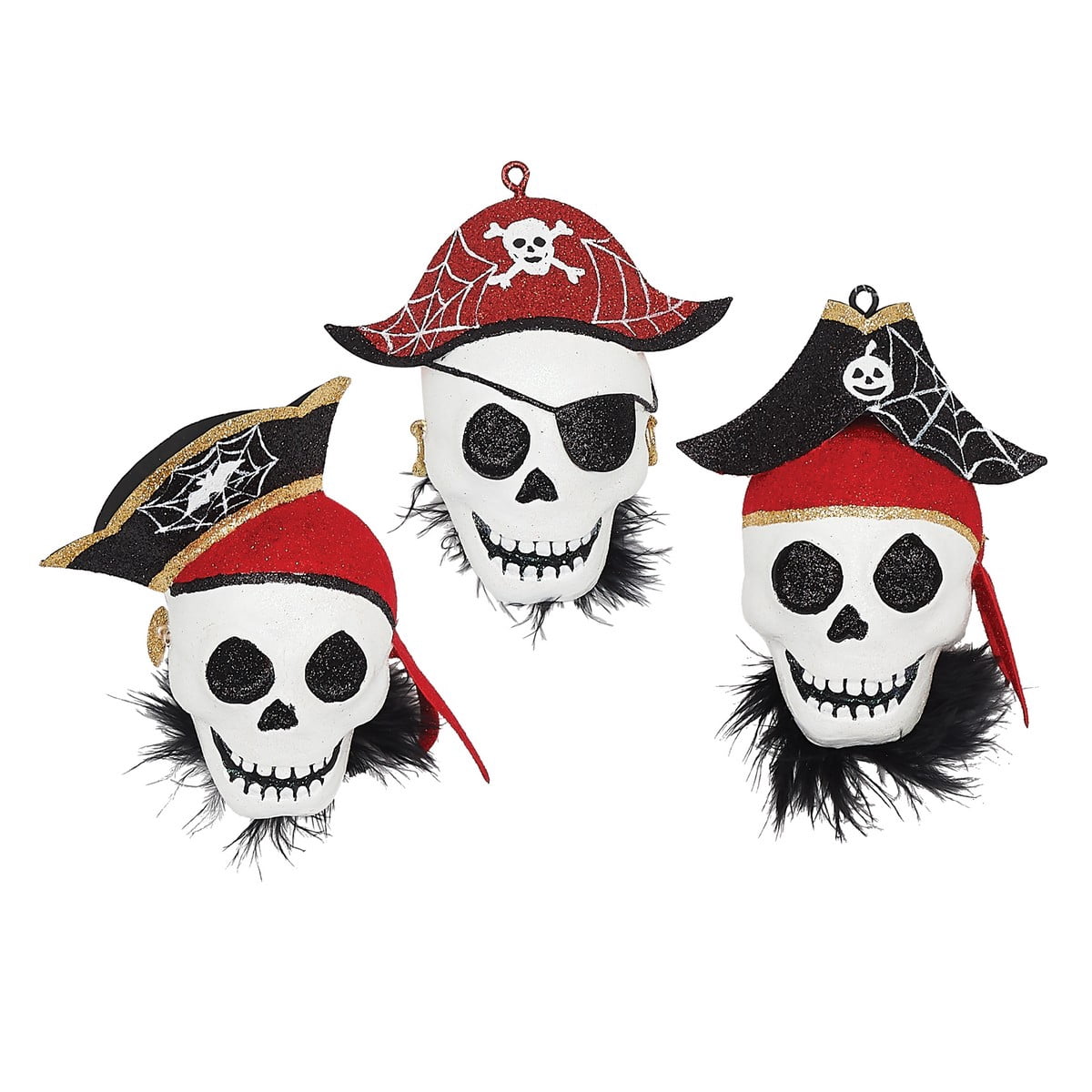 Spooksy™ 3-Piece Pirate Cove Skull Head Halloween Ornament