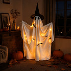 Spooksy™ Qwtwty Glowing Halloween Ghost Decoration with LED Lights, Large Witch Ghosts Halloween Ornaments for Front Yard Patio Garden Party Decor Indoor Outdoor