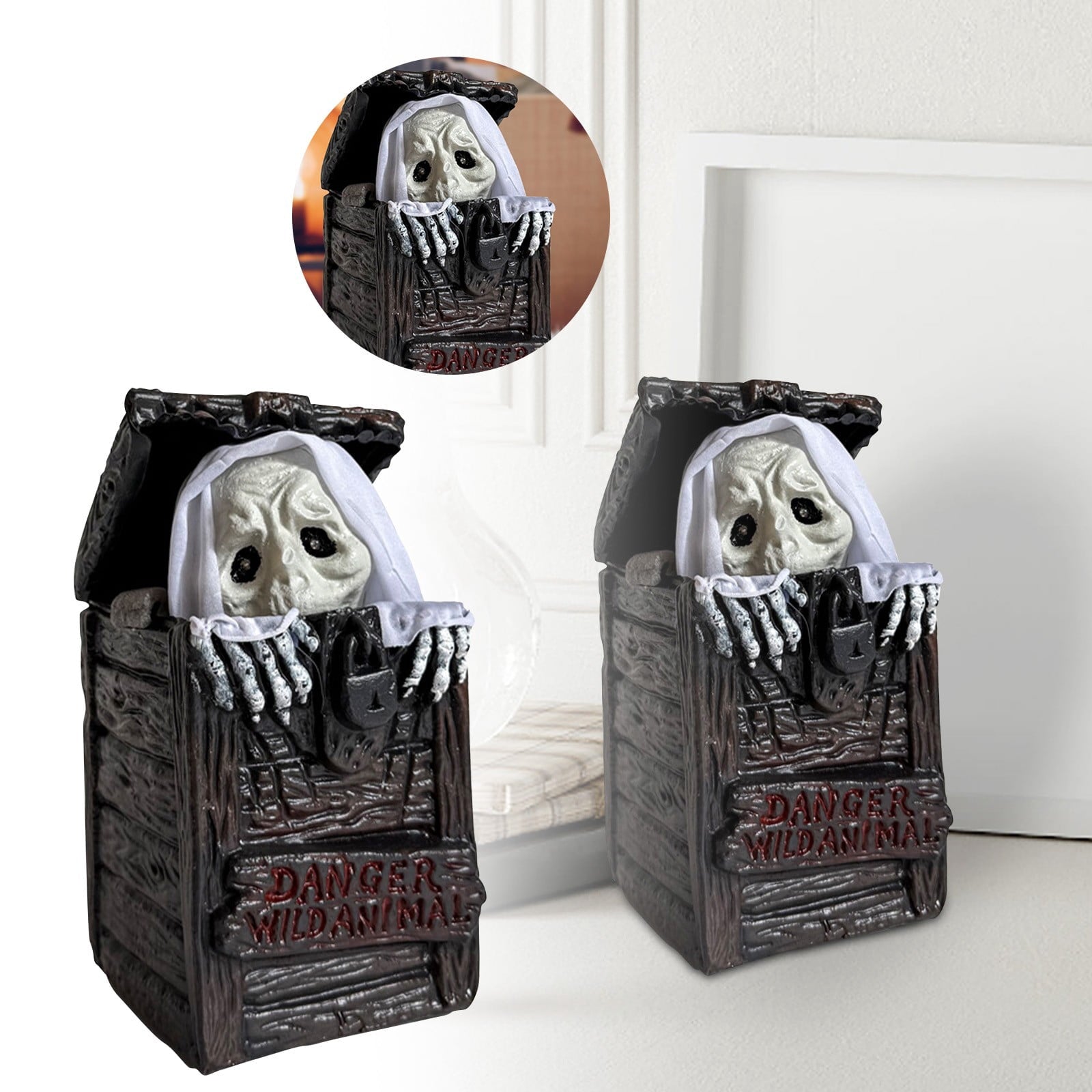 Spooksy™ SUYOLL Halloween Decorations Desktop Ornament For Party Decoration With Pumpkin Witch Skeleton Design Figurine Figurine