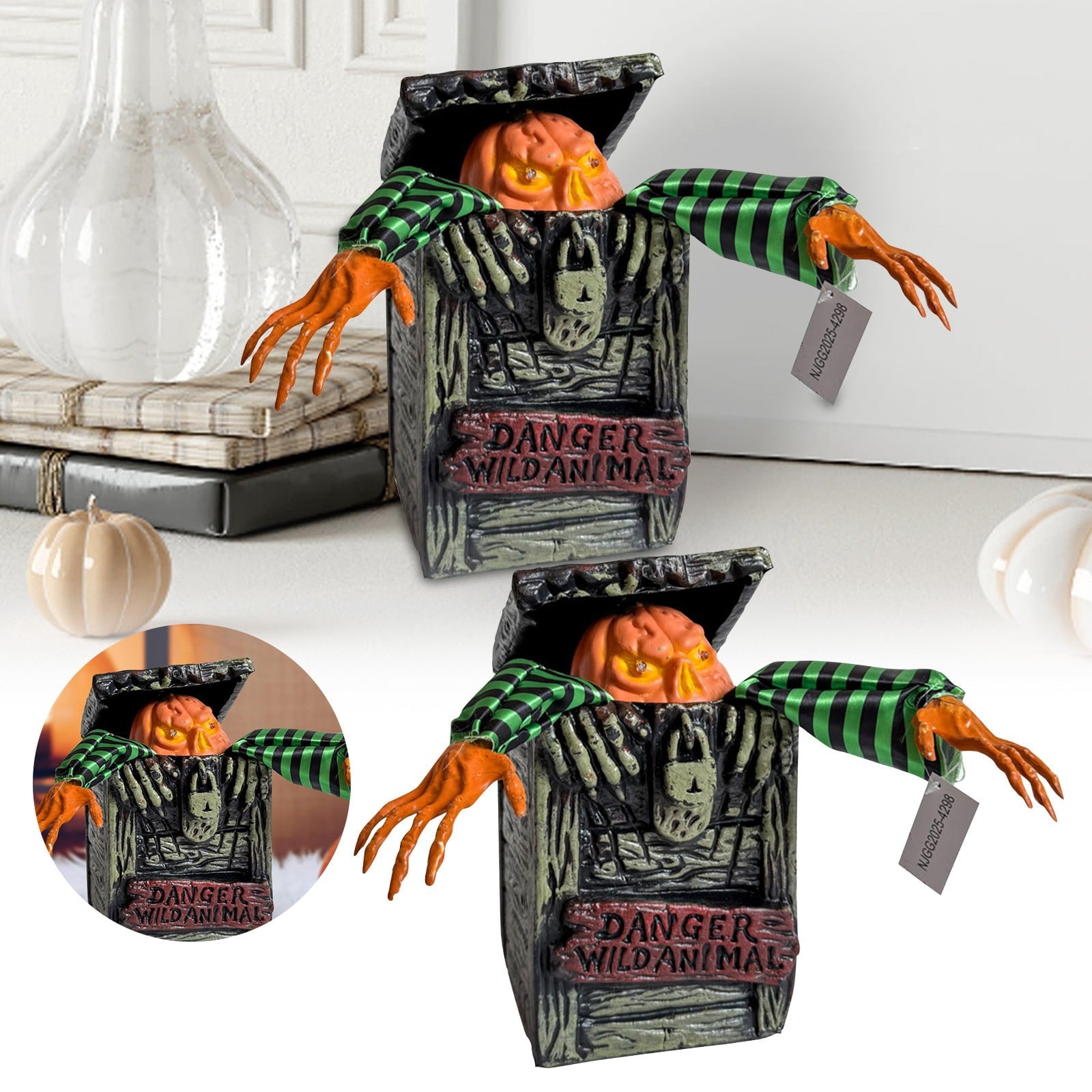 Spooksy™ SUYOLL Halloween Decorations Desktop Ornament For Party Decoration With Pumpkin Witch Skeleton Design Figurine Figurine