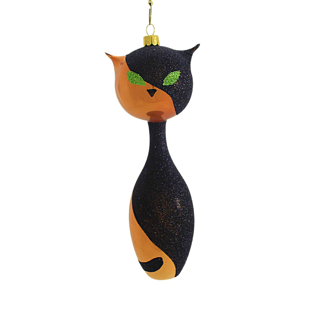 Spooksy™ Santa Land 7.25In I Am Siamese If You Need, Glass, Ornament Cat Halloween Mid Century Mcm 24O1000