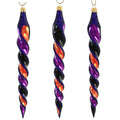 Spooksy™ Sbk Gifts Holiday Orange Black Purple Twist Set/3 Halloween Ornament Retro