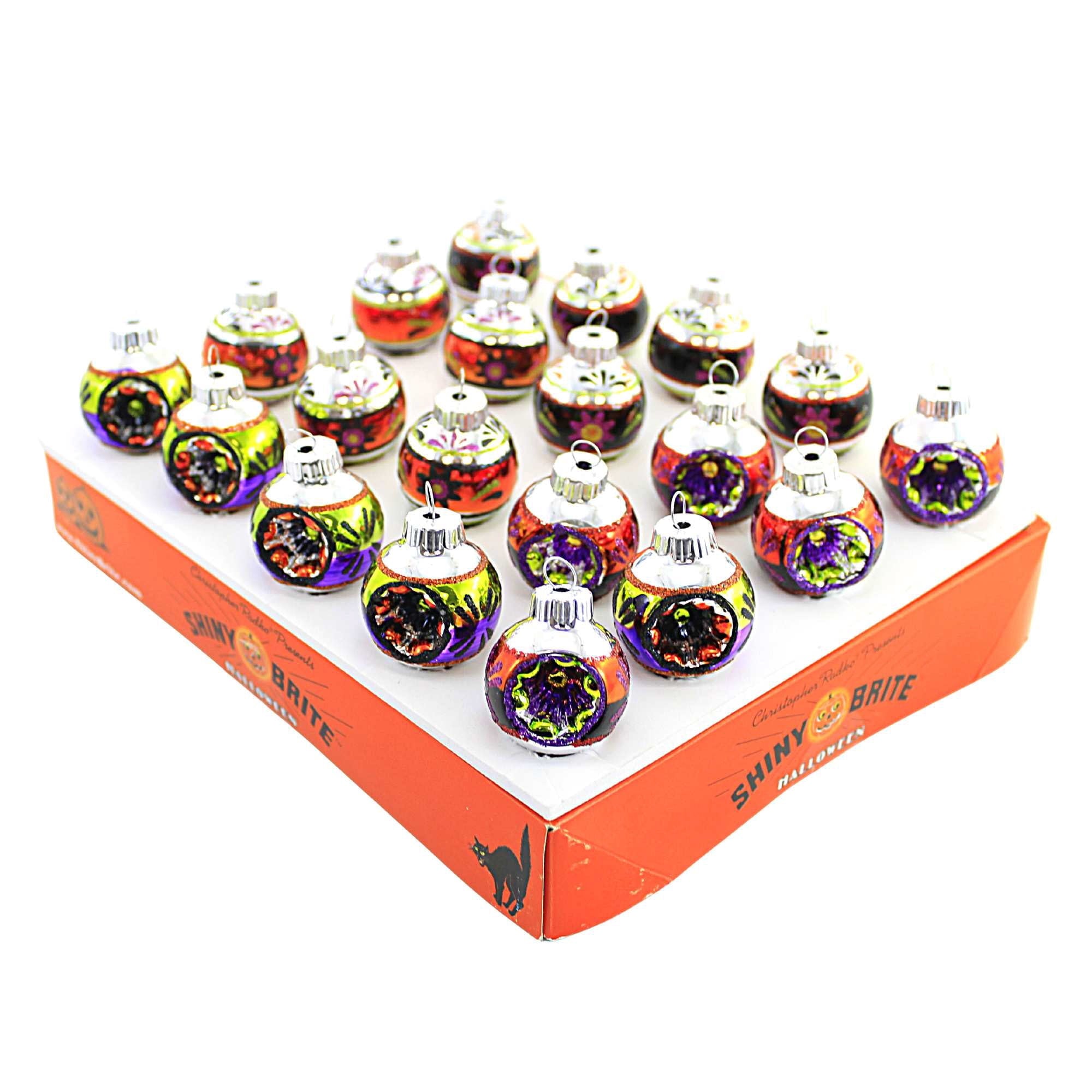 Spooksy™ Shiny Brite 1.25" Rounds & Reflectors Ornament Halloween Decorated 4028049