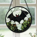 Spooksy™ Small Christmas Gift - Halloween Bat Stained Glass Hanging Ornament - Merry Christmas Tree Decor, Thoughtful Holiday Gift for Mom, Dad, Friends, Family