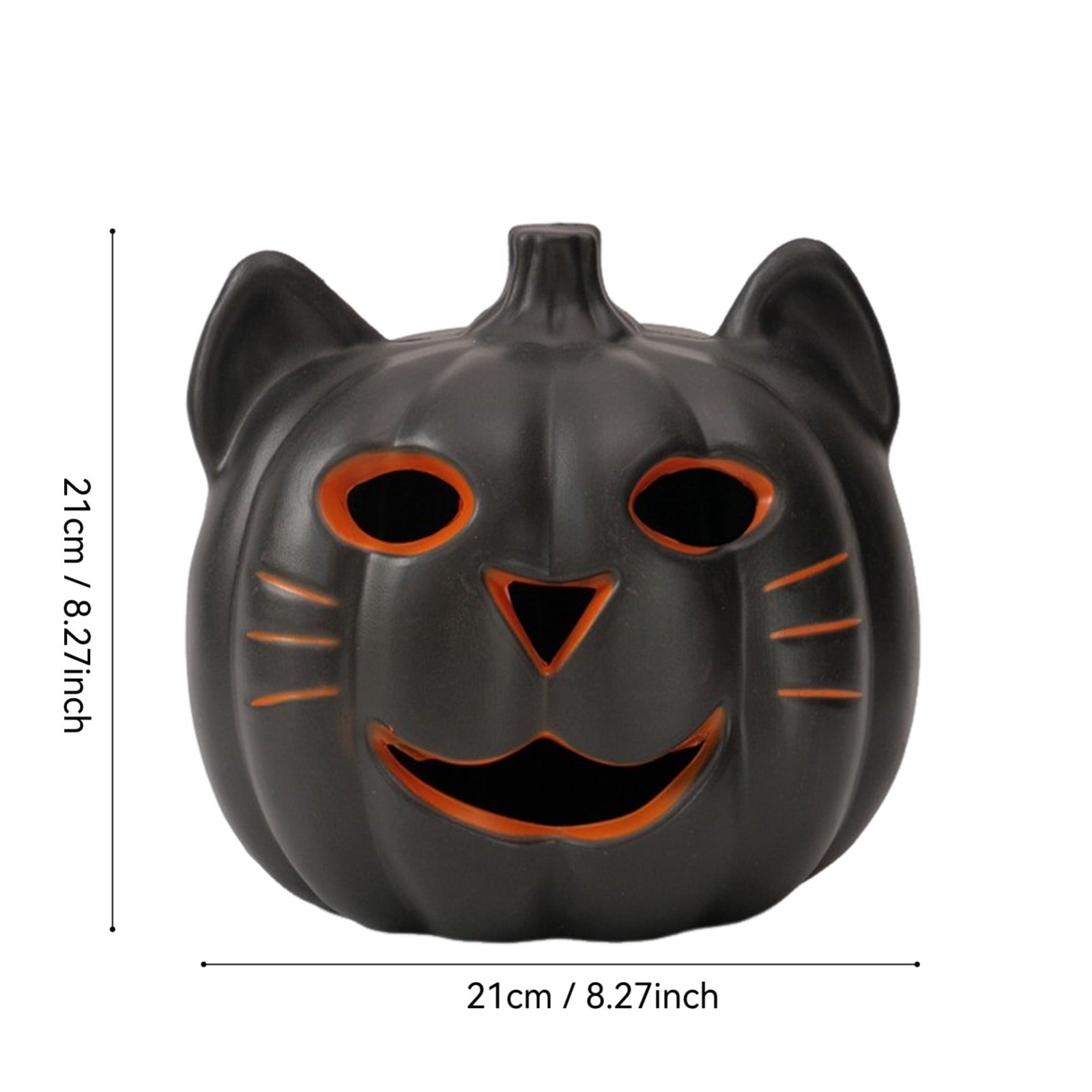 Spooksy™ Spooky Halloween Decorations Led Luminous Cat Pumpkin Ornament Orange Hollow Halloween Lights for Halloween Tabletop Decor Haunted House Ornaments