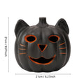 Spooksy™ Spooky Halloween Decorations Led Luminous Cat Pumpkin Ornament Orange Hollow Halloween Lights for Halloween Tabletop Decor Haunted House Ornaments