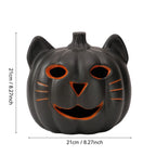 Spooksy™ Spooky Halloween Decorations Led Luminous Cat Pumpkin Ornament Orange Hollow Halloween Lights for Halloween Tabletop Decor Haunted House Ornaments