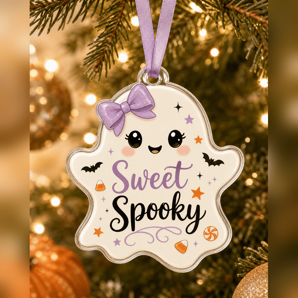 Spooksy™ Sweet Spooky Ghost Acrylic Halloween Hanging Ornament