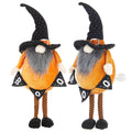 Spooksy™ Tcbosik 2 Pack Gnome Halloween Ornaments, Halloween Gnomes Decoration with Witch Hat, Lovely Fall Gnome Gifts for Friends Family, Black & White
