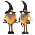 Spooksy™ Tcbosik 2 Pack Gnome Halloween Ornaments, Halloween Gnomes Decoration with Witch Hat, Lovely Fall Gnome Gifts for Friends Family, Black & White