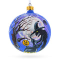 Spooksy™ The Witch on Halloween Glass Ball Christmas Ornament 4 Inches