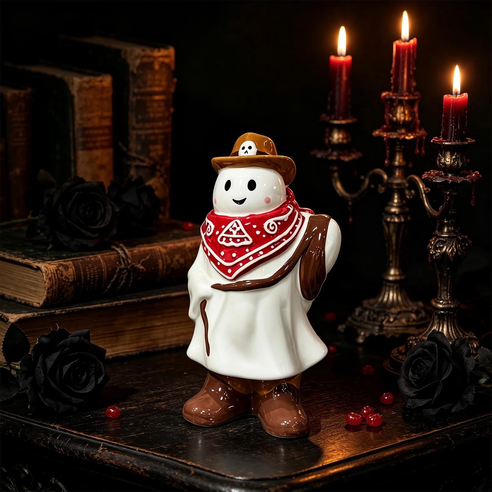 Spooksy™ Vintage Ghost Desktop Figurine, Easy Wipe Clean Compact Spooky Tabletop Statue, Exquisite Hand Carved Decorative Ornament for Household Bar Halloween Party Collector Display Gift
