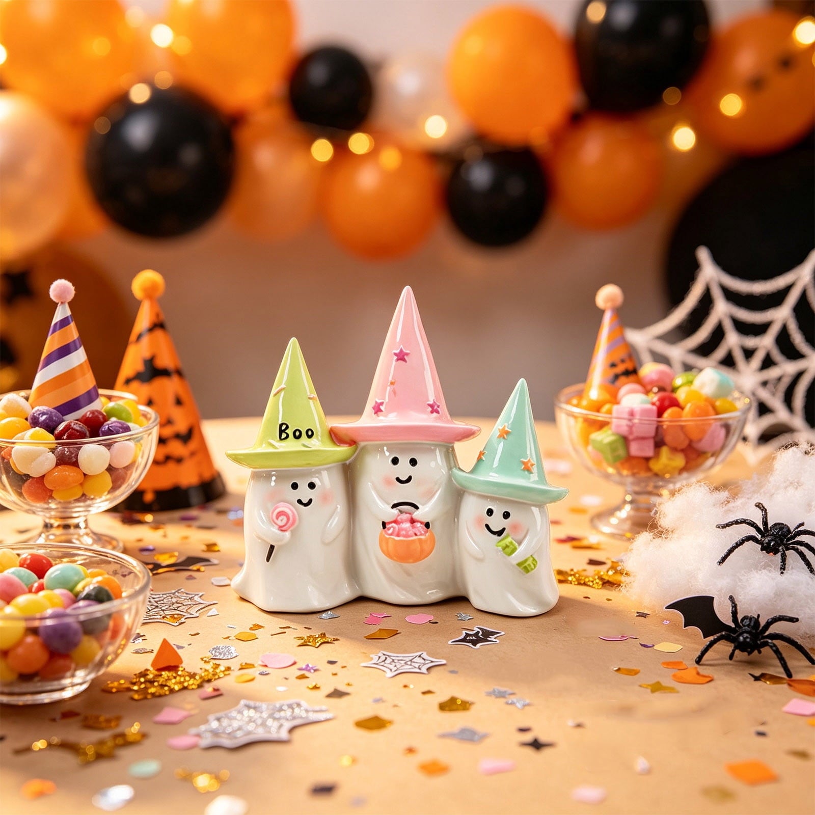 Spooksy™ Vintage Ghost Resin Figurine Halloween Spooky Decor Desktop Ornament For Home Party Shelf Display Gift
