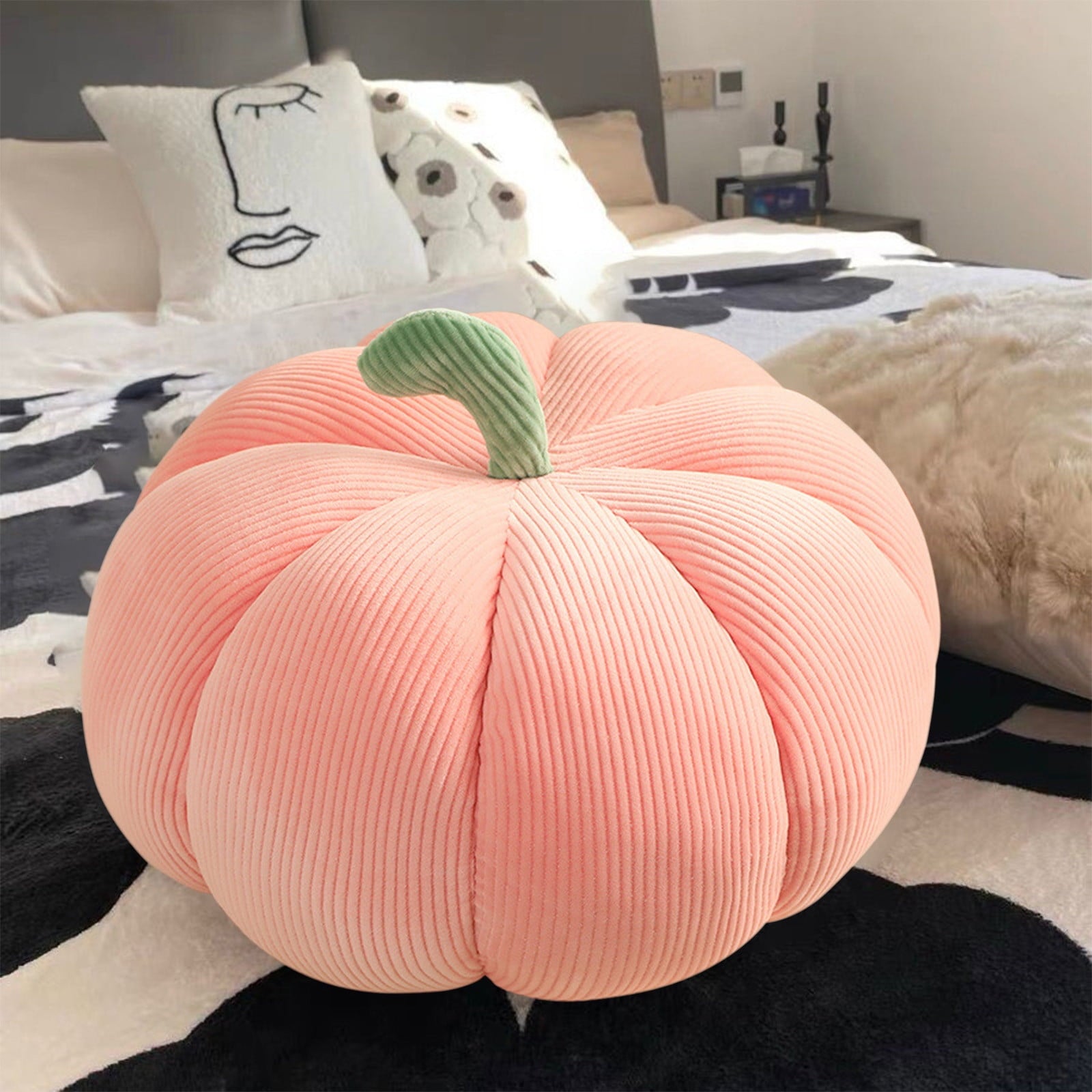 Spooksy™ XGFHYJEH Halloween Pumpkin Throw Pillow Cushions Decorations, Halloween Sofa Bed Pillowes Decoration Ornament for Indoor Outdoor, Halloween Scary Decor for Home Party, Patio Furniture Cushion