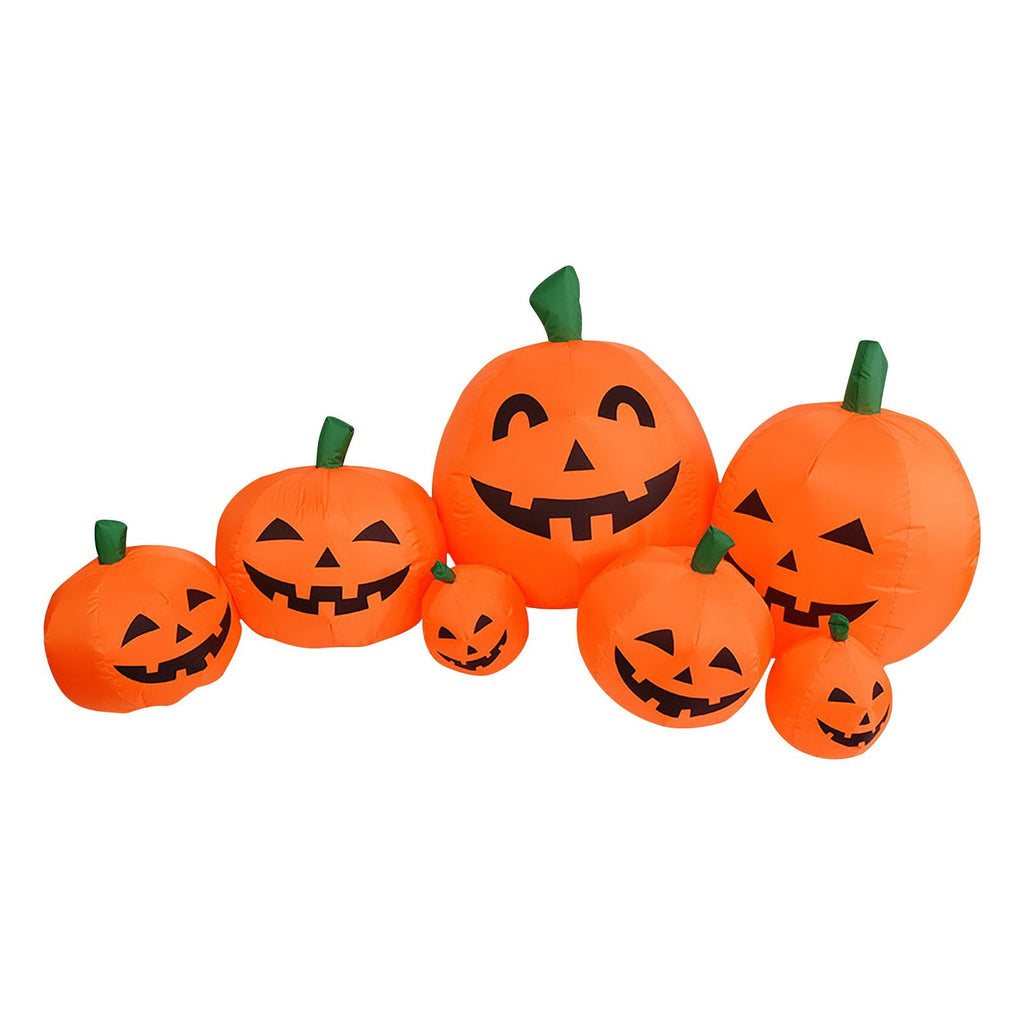 Spooksy™ YIKA Halloween Decoration Halloween Pumpkin Inflatable 2.2m 7 Pumpkin Ghost Halloween Decoration Halloween Ornaments