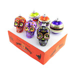Spooksy™ Shiny Brite 3.25" Decorated Rounds & Skulls Ornament Halloween Skulls 4028052