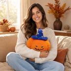 Spooksy™ Halloween Pumpkin Plush Pillow Decor Soft Cotton Pumpkin Cushion Soft Stuffed Figure Autumn Seasonal Ornament Cozy Home Decoration Halloween Party Sofa Bed Chair Accent Gift Holiday Display