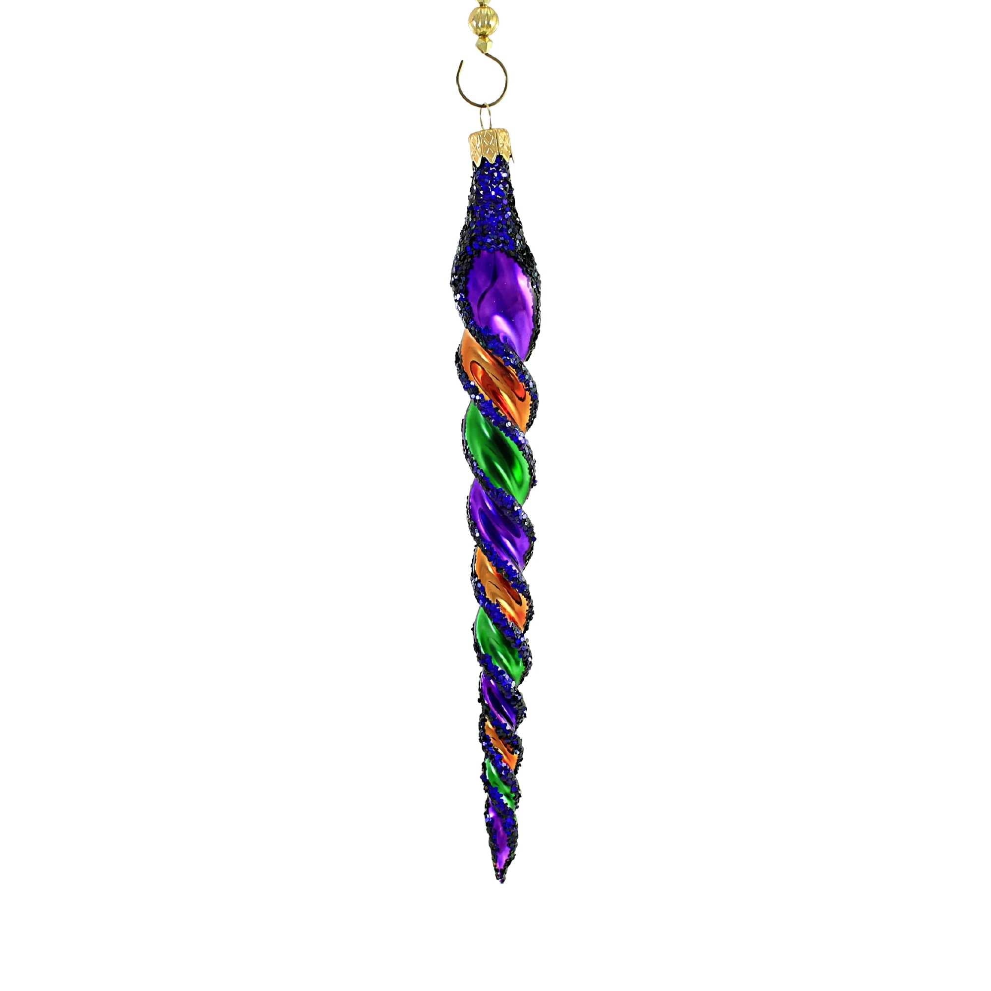 Spooksy™ Sbk Gifts Holiday Purple Orange Green Twist Set/3 Halloween Ornament Retro