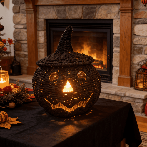 Spooksy™ Aximioll Halloween Spooky Seaweed Pumpkin Ornaments â?? Bold Shape with Eerie Shadows, Halloween Decorations for Holiday Parties & Trick or Treat Nights for Halloween Parties with spooky party setups